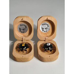 Speedy Bug Racing Toy Set With Wooden Cases Retro Inspired Design Vintage